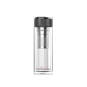 240ml Insulated Glass Tea Water Bottle Flask With Infuser