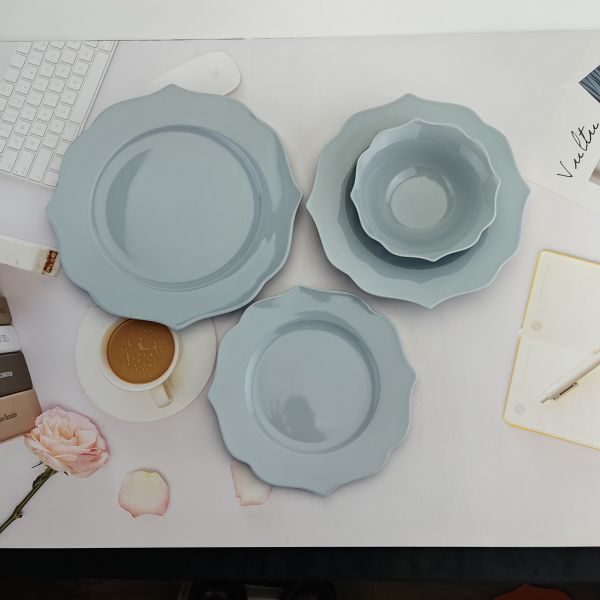 porcelain color glazing dinner set