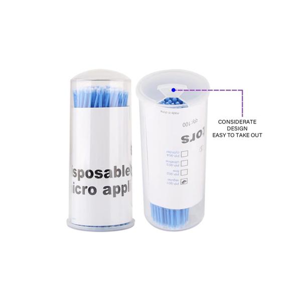 Wholesale Disposable Micro Fiber Eyelash Cleaning Brush Spoolie Dental Applicator Plastic Micro for Eyelash Extensions