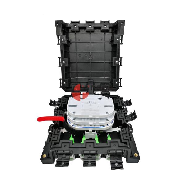 Inline Fiber Cable Joint Box IP65 Outdoor Pole Mount 36 Cores 8 SC Fast Connector