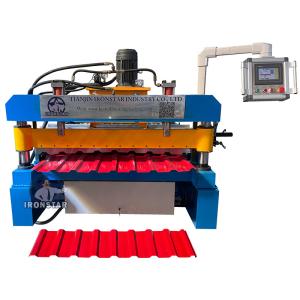 Quality C18 Trapezoidal roofing sheet roll forming machine for Azerbaijan for sale