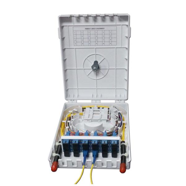 Buy IP22 ABS 1*8 PLC 24cores FTTH Fiber Optic Terminal Box at wholesale prices
