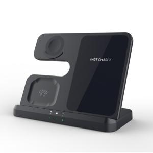 ABS PC Material 15W Wireless Charger for iPhone iWatch AirPod Fast and