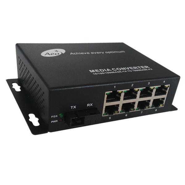 Buy 28Gbps 8 Port Fiber Media Converter 1310nm 1550nm at wholesale prices