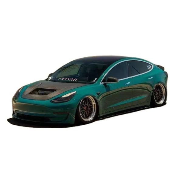 Buy 146cm Model 3 Tesla Body Kit Plastic  Transparent Carbon Fiber Hood at wholesale prices
