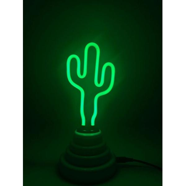 Cactus 5v 60HZ Neon Light Desk Lamp Sculpture Glass 8.5 Kgs Custom