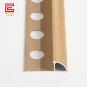 Brass Gold Metal Pencil Tile End Trim Aluminium 6063 Tile Edge Trim For