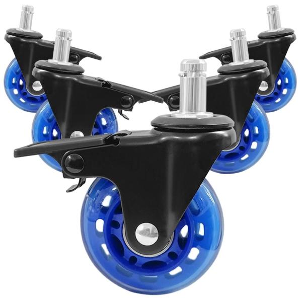 Buy Smooth And Silent Office Furniture Casters With 3-5 Inch Plastic Or PU Wheels at wholesale prices
