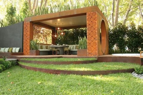 Buy Exterior Custom Modern Aluminum Pergola Lightweight With Adjustable Louvers at wholesale prices