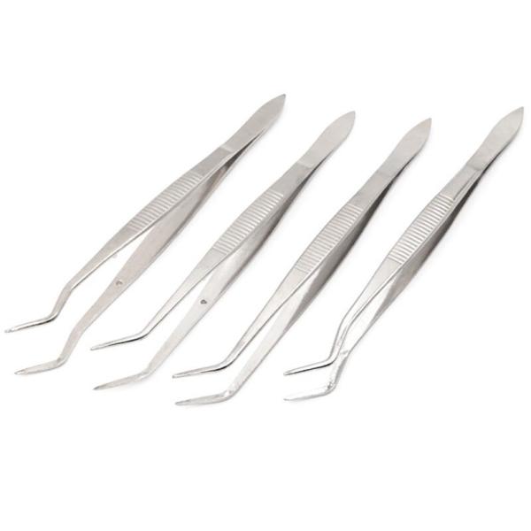 Buy 16cm Curved Tweezers Dental Stainless Steel High Pressure Disinfection at wholesale prices