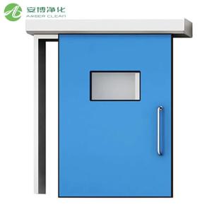 Automatic Sliding Hospital Patient Room Door with Antimicrobial Coating
