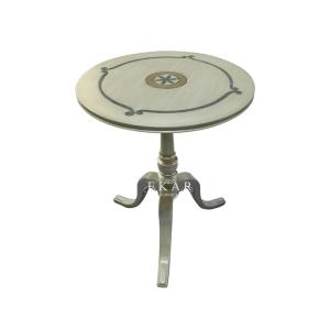 China Classic Living Room Furniture Round End Wooden Side Table on sale