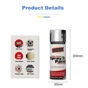 China High Gloss 400ml Chrome Effect Spray Paint REACH ROHS SGS Approved on sale