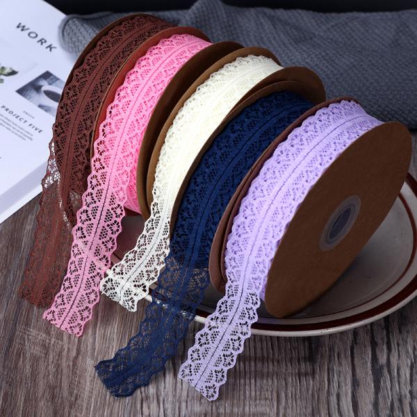 2.5cm Elastic Band Lace Trim Hollow Flower Ribbon for Sewing Clothing Garment Decorative Lace