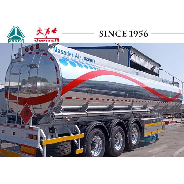 Buy 42 CBM Aluminum Alloy Fuel Tanker Trailer With 6 Compartments at wholesale prices