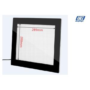 A4 Size Crystal LED Light Box Black Rectangle Frame Single Sided Display 3.5W