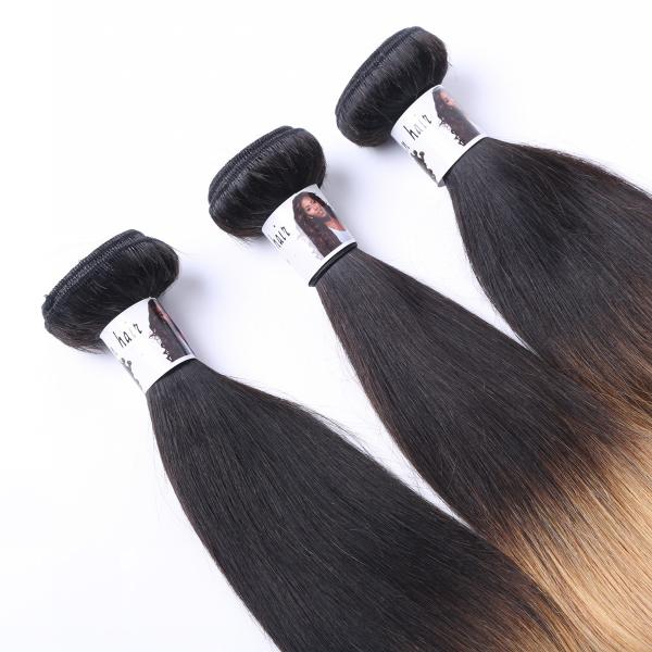 8-30 Inches Human Hair Extension Ombre Color Silky Straight Brazilian Hair Weft