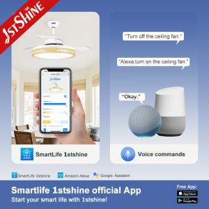 Smart 42 Inch LED Invisible Ceiling Fan For Bedroom And Living Room