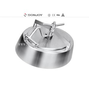 Quality SS304&amp;316L;Elliptical Tank Manhole Cover Wheel Handle Outward Opening 490*390mm for sale