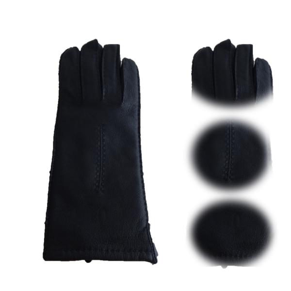 Buy Ladies Classic Style Hair Sheep Skin Leather Nappa Gloves at wholesale prices