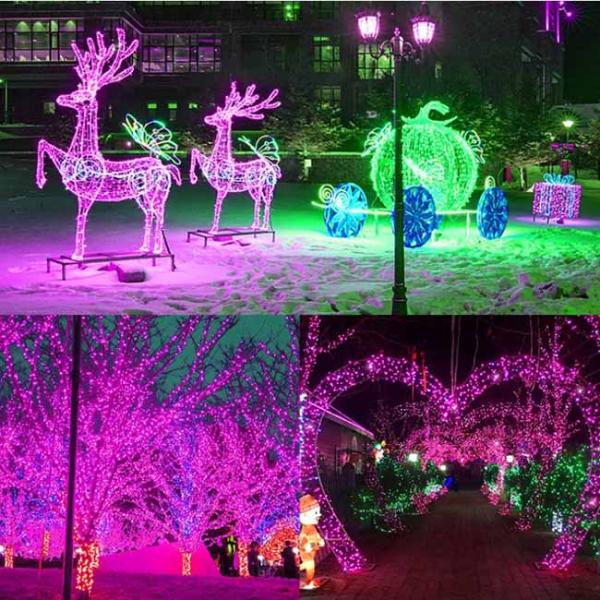 20m Solar Powered Waterproof LED Christmas String Lights For Party Wedding Decoration