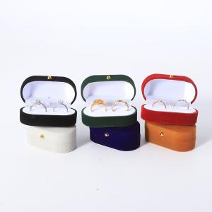 Custom Velvet Ring Box Packaging For Wedding And Engagement Jewelry