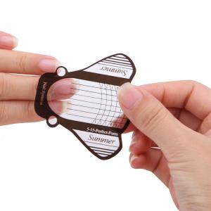 Honey Bee Shape Nail Art Tips Extension Forms Guide With With Size Mark