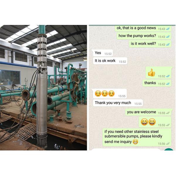 ABS 100 hp SS316L Sea Water Lifting Pompe Submersible
