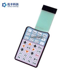 Matte Surface Waterproof Flat Membrane Switch Panel Silkscreen Printing