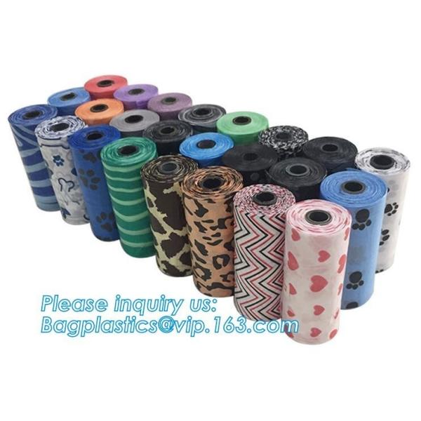 Top quality pet 100% degradable dog poop bag dispenser/waste bag dogie clean-up