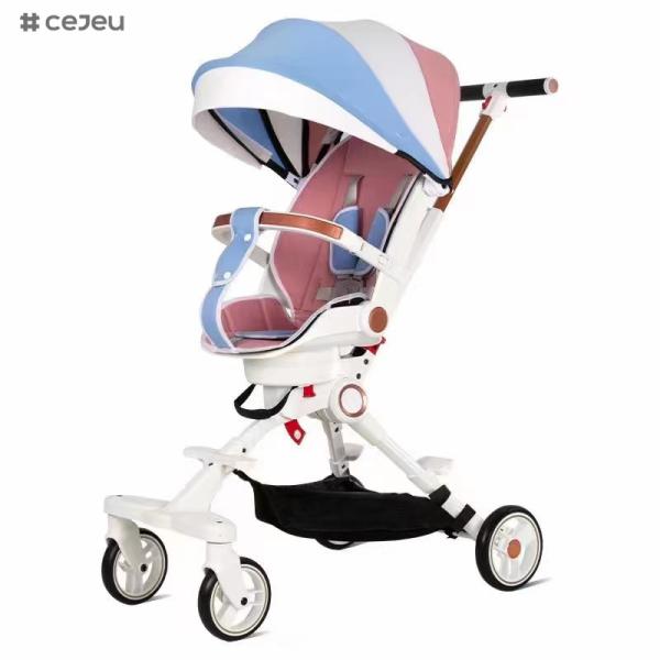 Pushchair/Stroller (Birth to 3 Years Approx, 0-15 kg), Lightweight with Compact FoldFour wheel suspension Brake