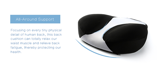 Popular Memory Foam Back Cushion Pillow For Office Chair , Car Seat Lumbar Support Cushion