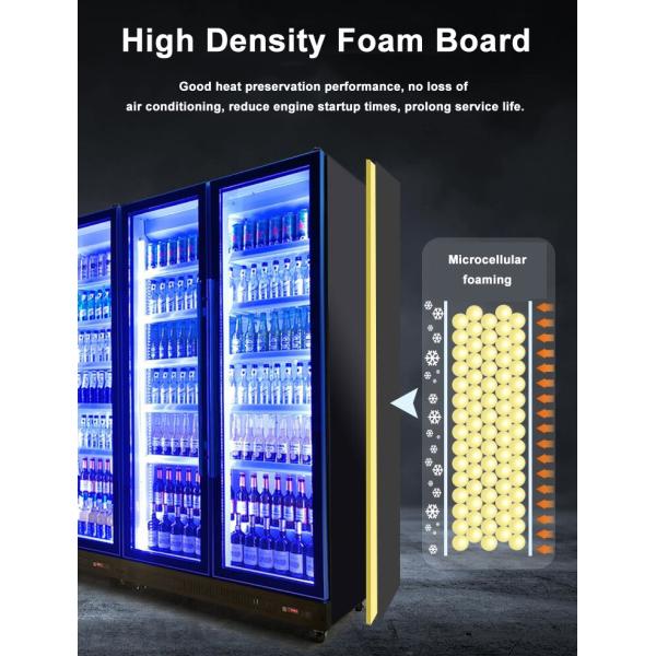 3 Door Glass Luxury Custom Bar Fridge Energy Cold Drink Refrigerator