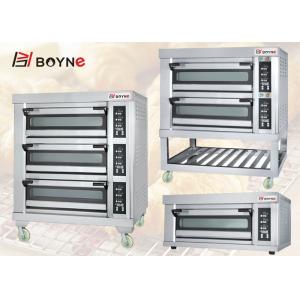 China CE Commercial Bakery Kitchen Equipment Three Deck Six Trays Oven on sale