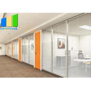 Demountable Soundproof Office Partition Double Glass Fixed Partition Walls With