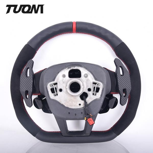 Audi Smooth Alcantara Leather Steering Wheel Carbon Fiber A6 A7