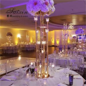 Large Lotus Flower Crystal Candle Holder Stand Tealight 150cm