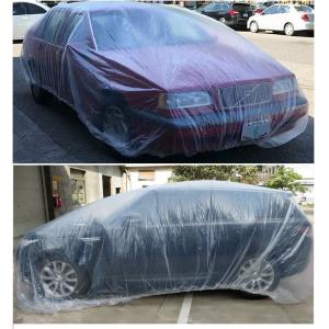 Disposable Car Covers，12.5 x 21.7ft Universal Clear Plastic Car Cover，Disposable