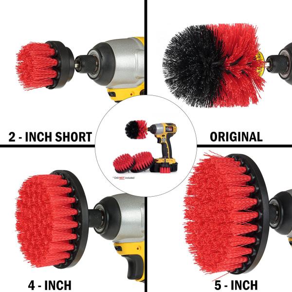 Electric Bathtub Bathroom Scrubber Drill Attachment Brush Polypropylene Oem