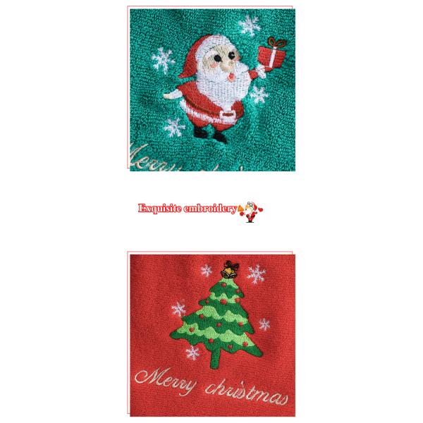 Christmas Gift Box 100% Cotton Towel Set with Knitted Design and Custom Embroidery
