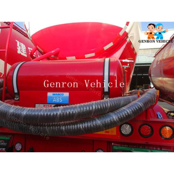 Construction Building Bulk Cement Tanker Semi Trailer With Compressor