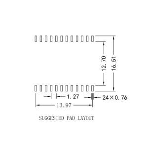 XTFZ-DGS2401HC1-TXP Gigabit Magnetics Lan Transformer 1000Base-T Network