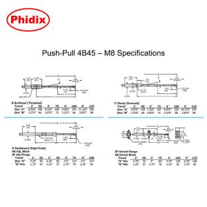 Push - Pull 4B Mechanical Control Cable Four Different Sizes Available For