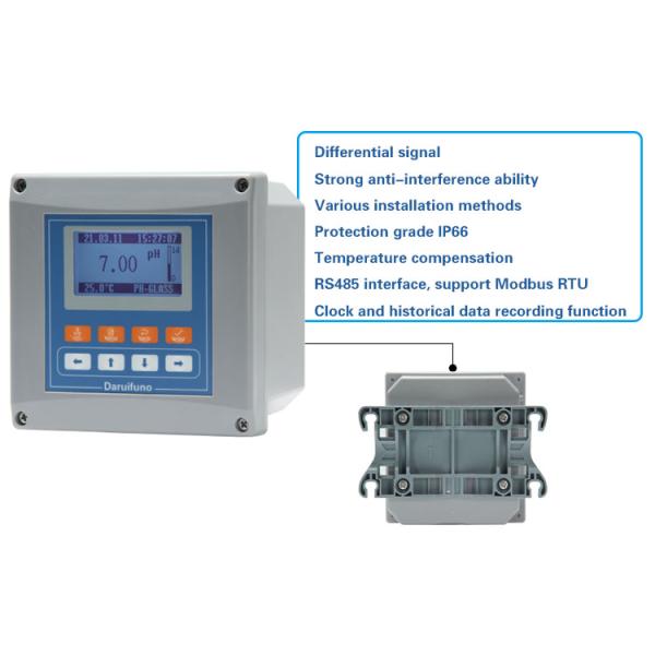 PT1000 - 10~150℃ Online PH ORP Gauge With Ground Electrode