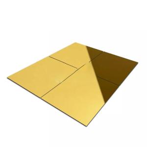 Length 1-90m Gold Color Stainless Steel Sheet Fireproof Corrosion Resistant