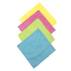 Warp Knitted Microfiber Cleaning Fabric Yellow 40x40 Piped Polyester Polyamide