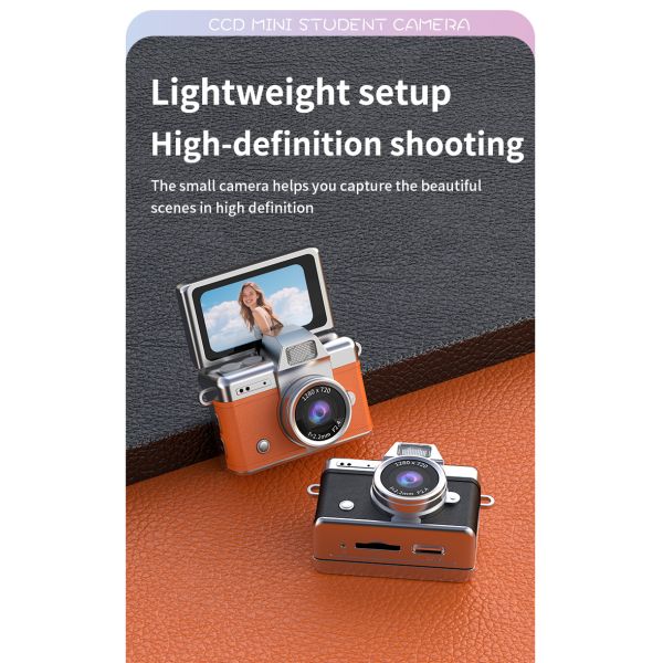 Japan Korean top rated CMOS 180° flip selfie screen digital mini camera for vlog