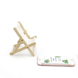 Phone holder wooden beach chair cellphone stand
