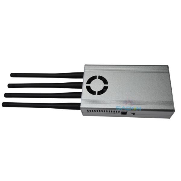 Professional Digital Portable Cell Phone Jammer 6.5 W With 4 Antennas