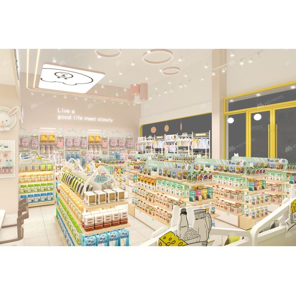 BBC004 Brand trendy store style baby clothing display baby shop garment display rack for Maternity Shop Interior Design